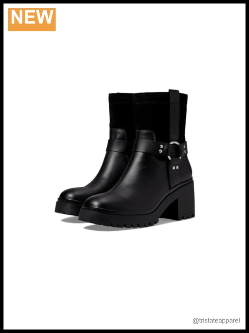 Blondo Women's Rebel Waterproof Ankle Boots Leather Block Heel Zip